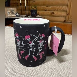 LET’S GO GHOULS Cowboy Dancing Skeleton HALLOWEEN Mug